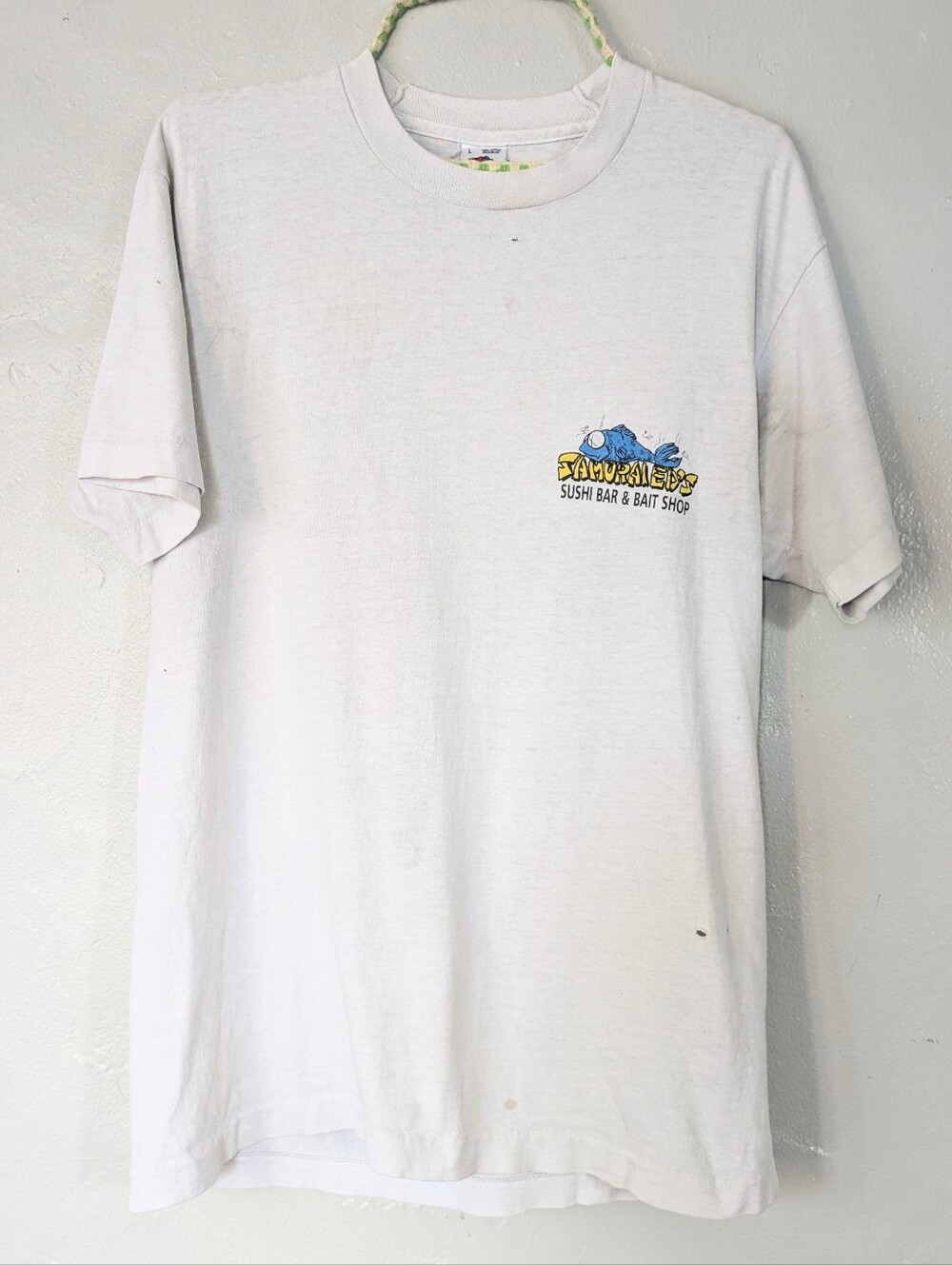 Vintage 90s Samurai Ed's Sushi Bar T-Shirt Large Single Stitch USA Made